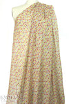 Italian peach blush floral stretch silk chiffon