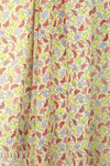 Italian peach blush floral stretch silk chiffon 1 yard
