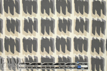 Italian scribble squares silk double georgette