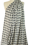 Italian scribble squares silk double georgette