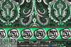 NY designer kelly scroll panel stretch silk charmeuse