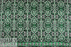 NY designer kelly scroll panel stretch silk charmeuse