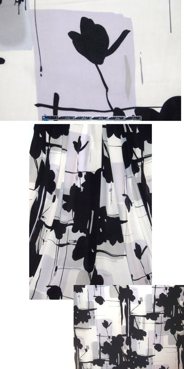 The0ry silhouette floral abstract silk blouseweight