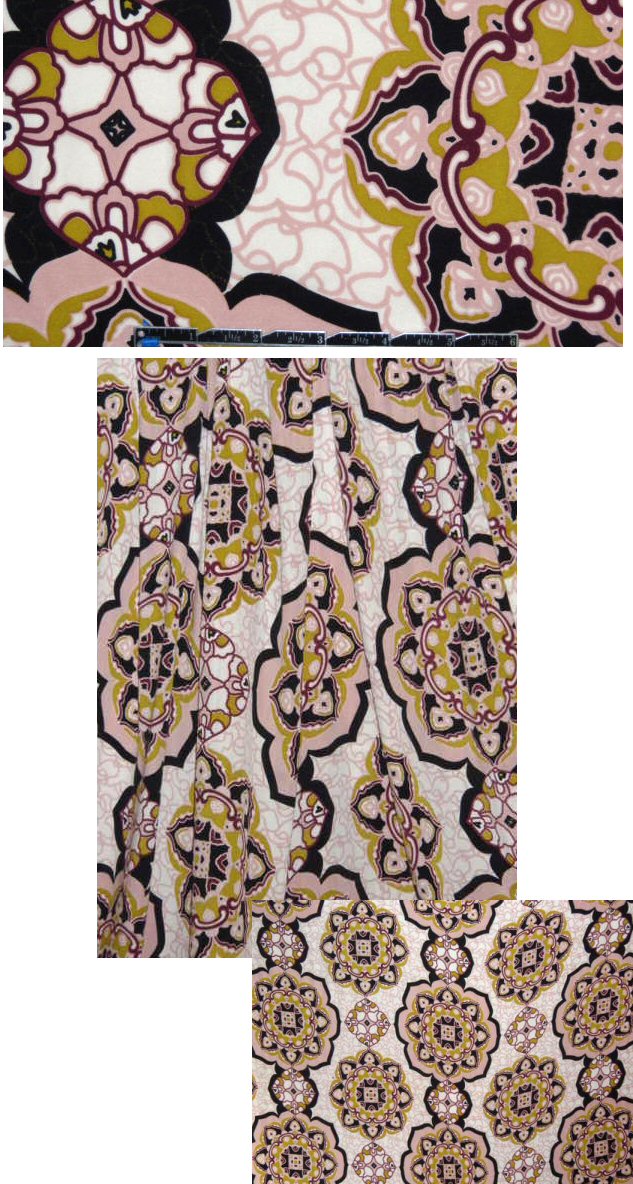 Hale B0b medallion silk stretch blouseweight 1.375 yds