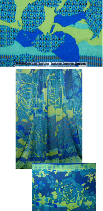 Hale B0b stylized flower panel silk stretch woven