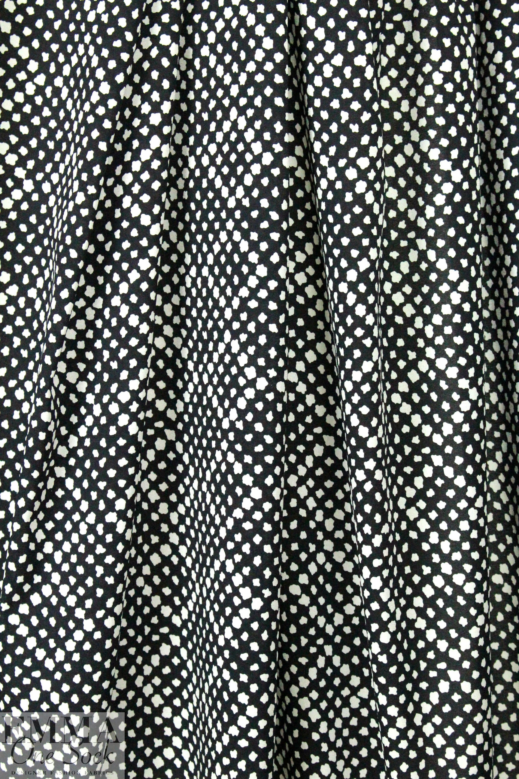The0ry black/white dotty stretch silk woven