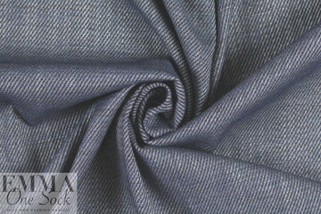 Lander0 viscose blend stretch twill - blue/silver 2.5 yd