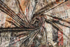 'urban montage' design stretch velvet - mocha/brick 1.625 yd