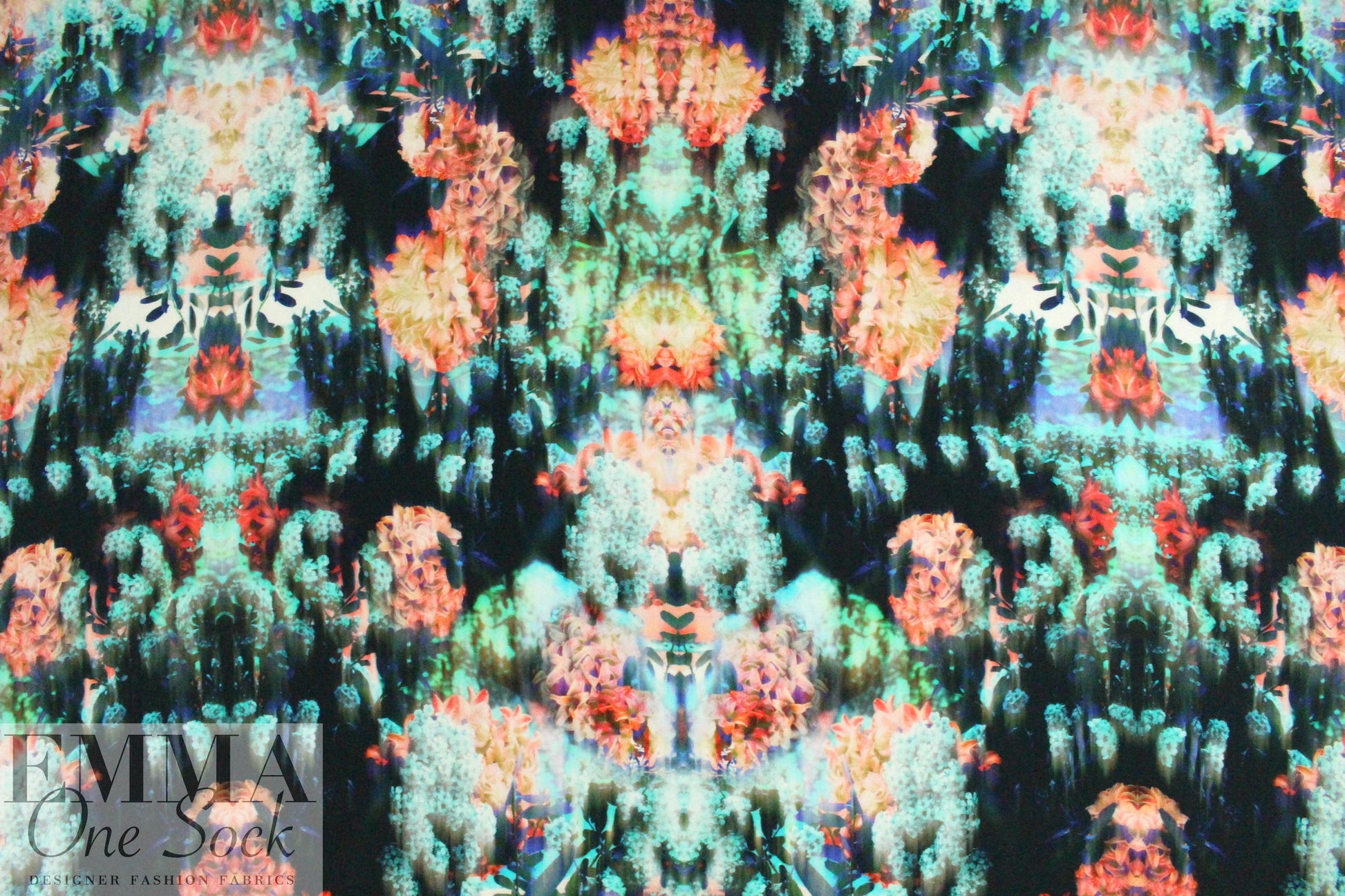 NY designer 'mirror image' viscose stretch 2.5 yards