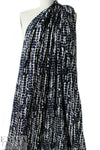 Italian waffle-textured stretch woven - cellular graphic .75 yds