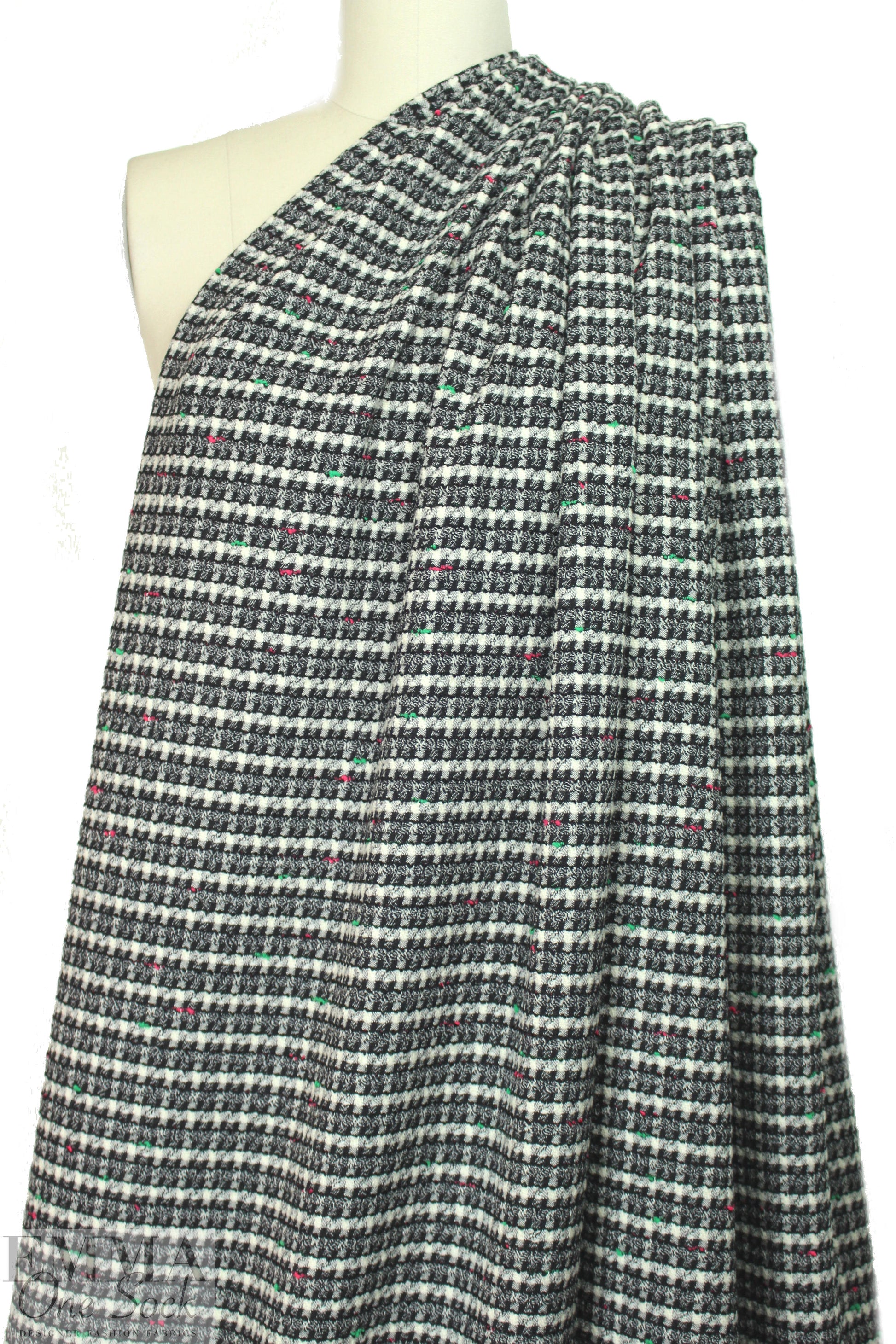 Dobert virgin wool blend novelty stretch woven - plaid