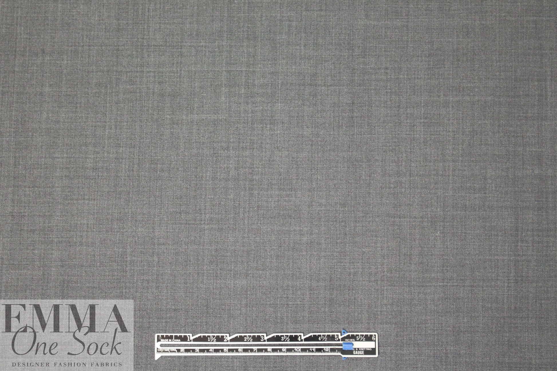Italian stretch wool suiting - charcoal crosshatch 1.75 yd