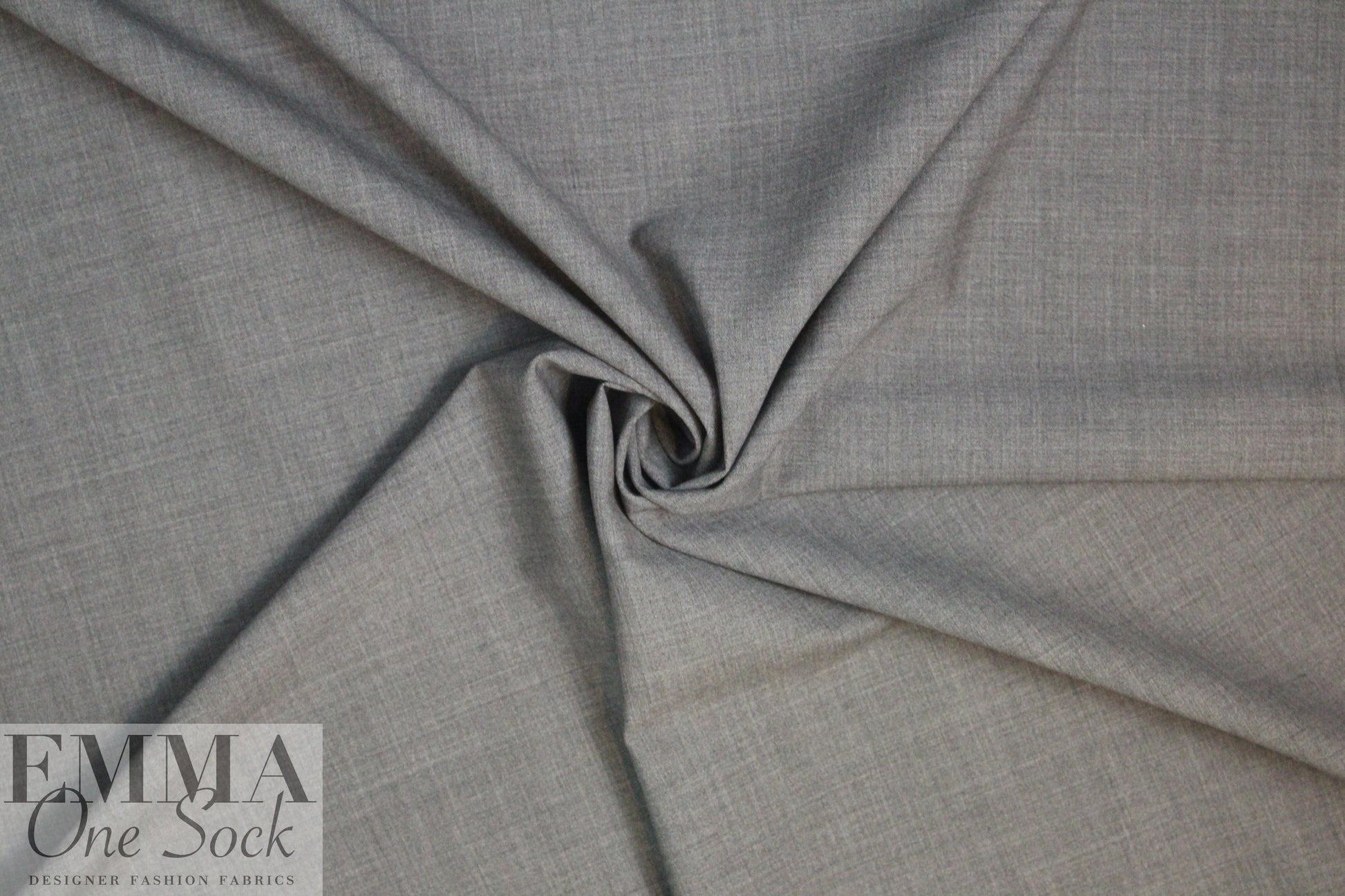 Italian stretch wool suiting - charcoal crosshatch 1.75 yd