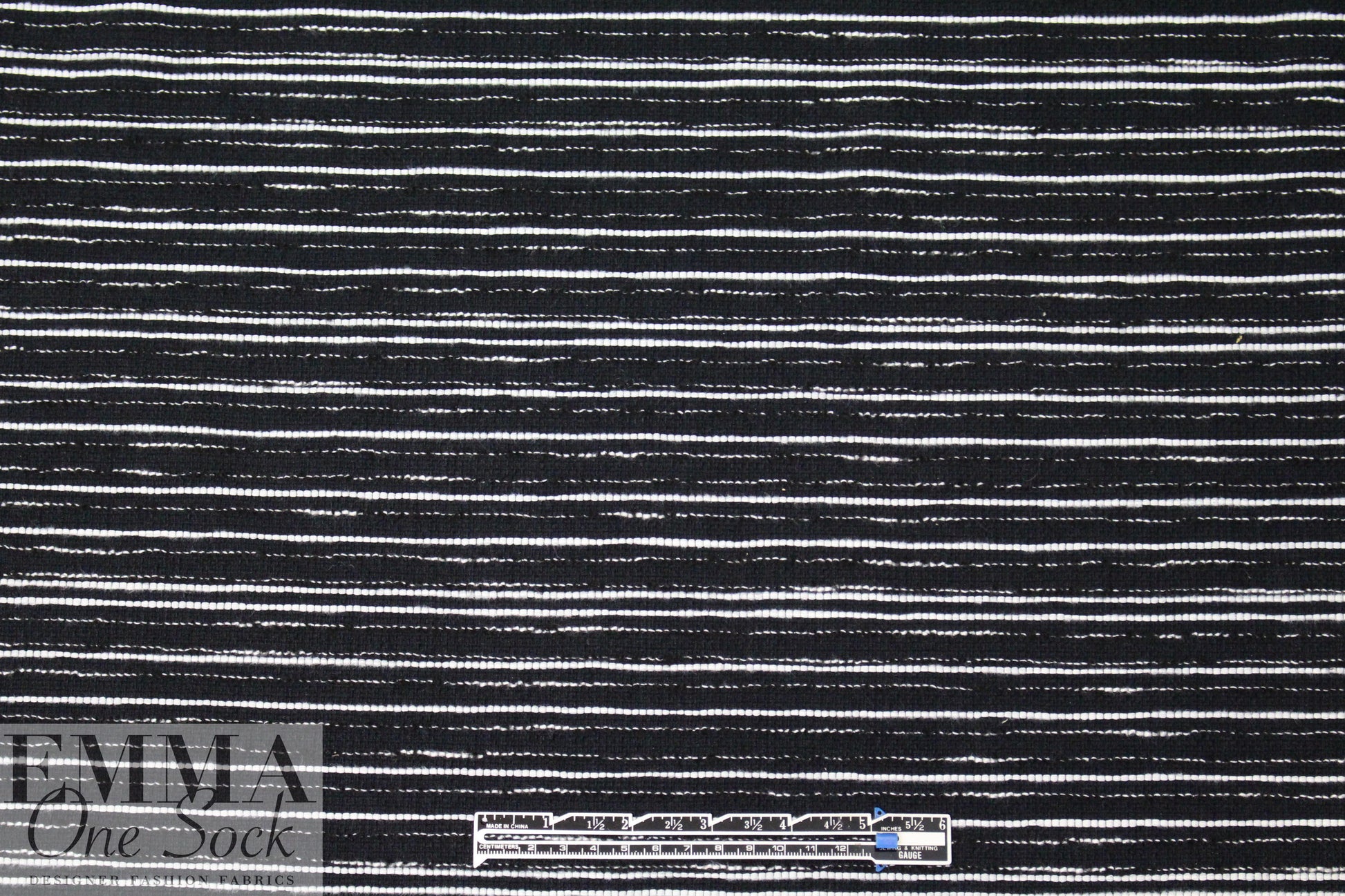 NY designer yarn-dyed, stripey cotton stretch woven