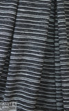 NY designer yarn-dyed, stripey cotton stretch woven 1.75 yd