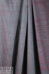 NY designer linen/cotton melange woven - plum/turquoise