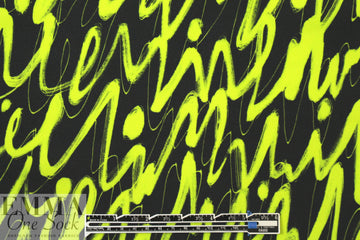 Mi11y neon lime scribble viscose 'matte hybrid'