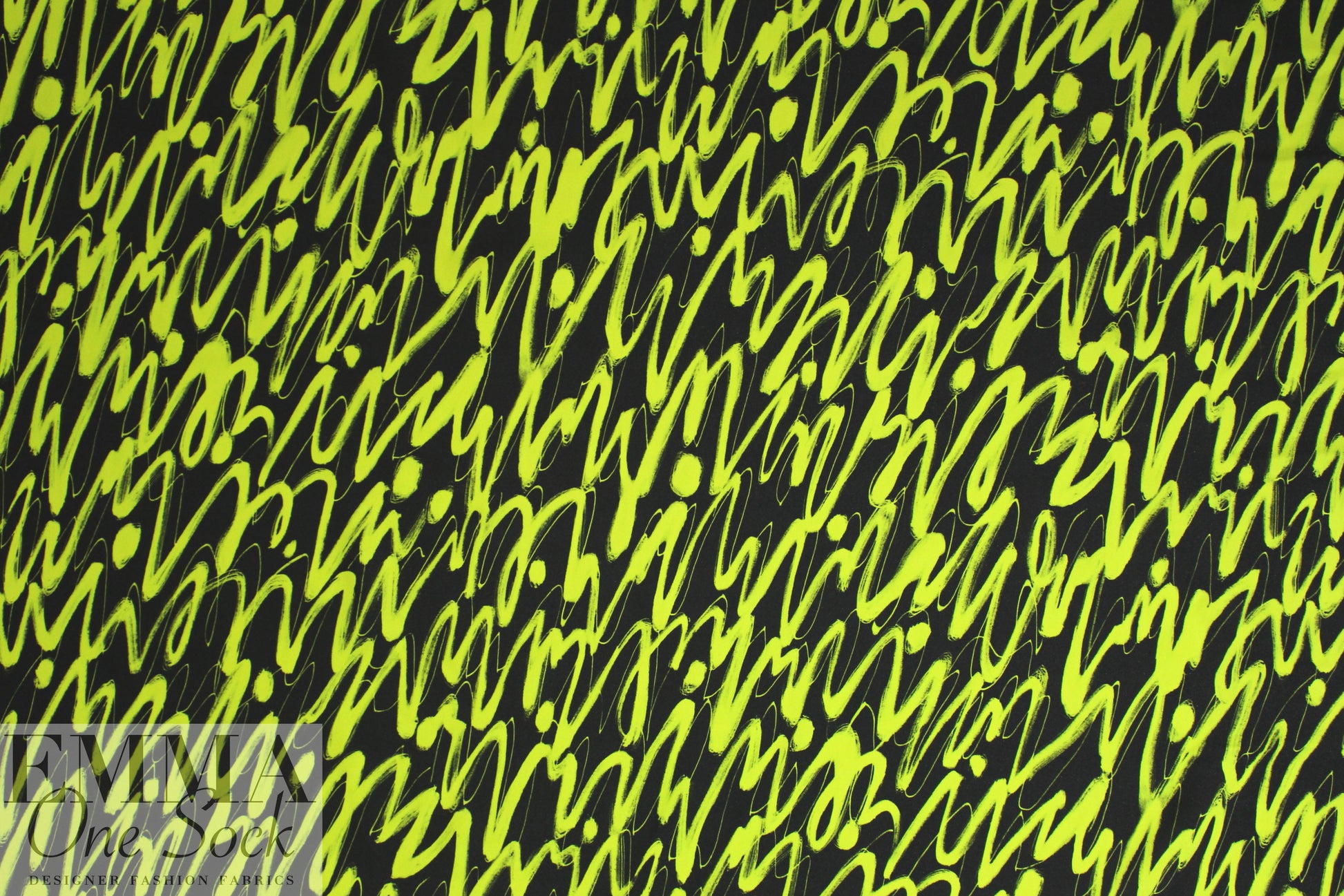 Mi11y neon lime scribble viscose 'matte hybrid'