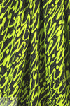 Mi11y neon lime scribble viscose 'matte hybrid'