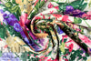 Italian 'bountiful bouquet' organic cotton stretch woven .75 yds