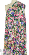 Italian 'bountiful bouquet' organic cotton stretch woven .75 yds