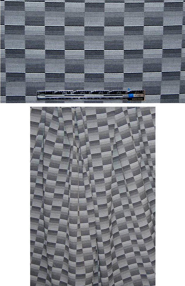 NY designer plisse' graphic yarn dye stretch woven
