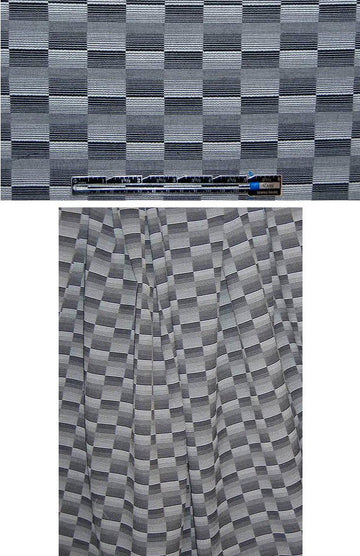 NY designer plisse' graphic yarn dye stretch woven