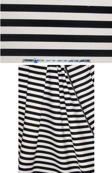 Italian 4-way stretch reversible stripe jacquard