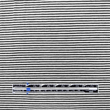 bamboo/organic cotton jersey stripe knit - charcoal/soft white 2 yd