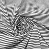 bamboo/organic cotton jersey stripe knit - charcoal/soft white 2 yd
