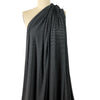 bamboo/organic cotton jersey stripe knit - charcoal/black 3 yd