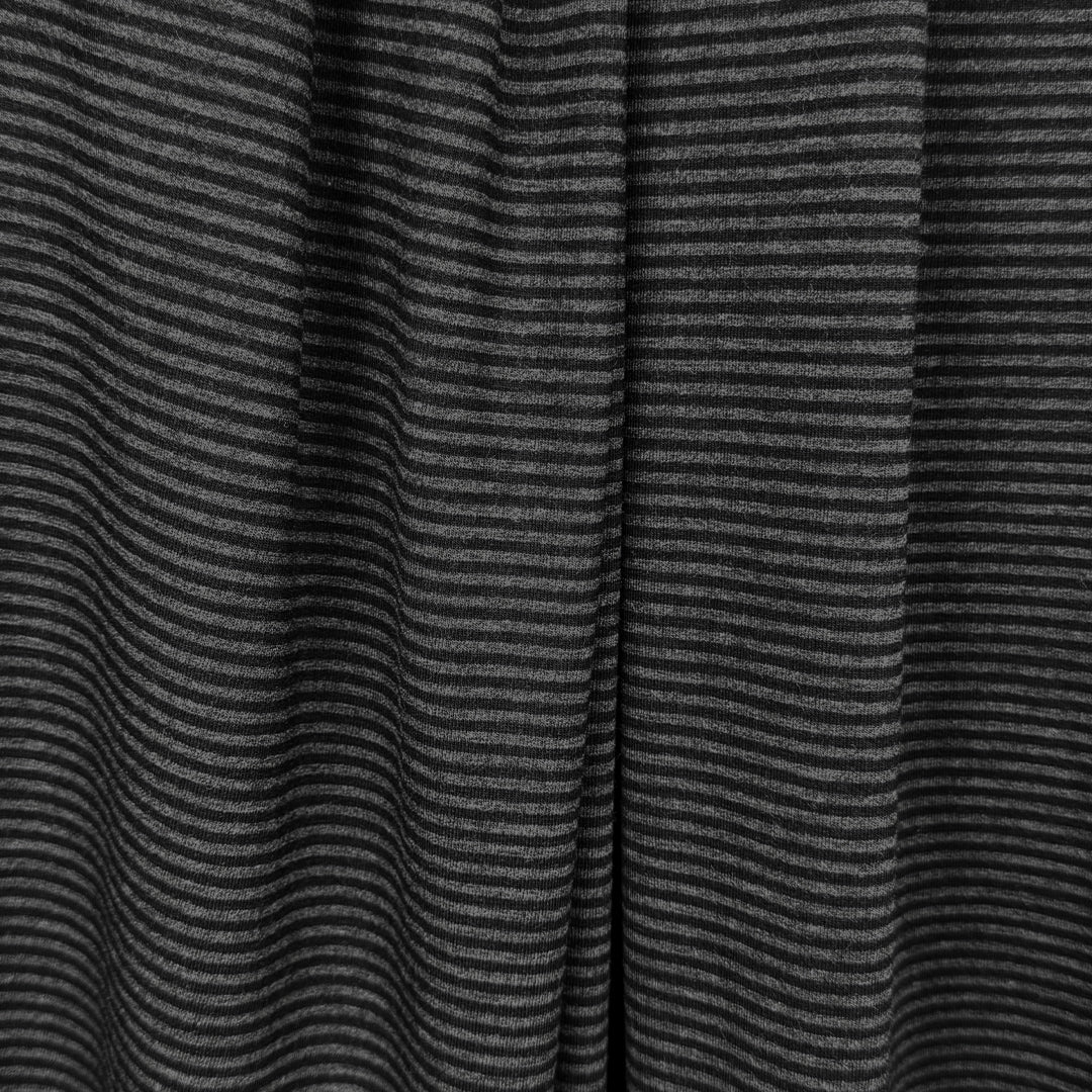 bamboo/organic cotton jersey stripe knit - charcoal/black 3 yd