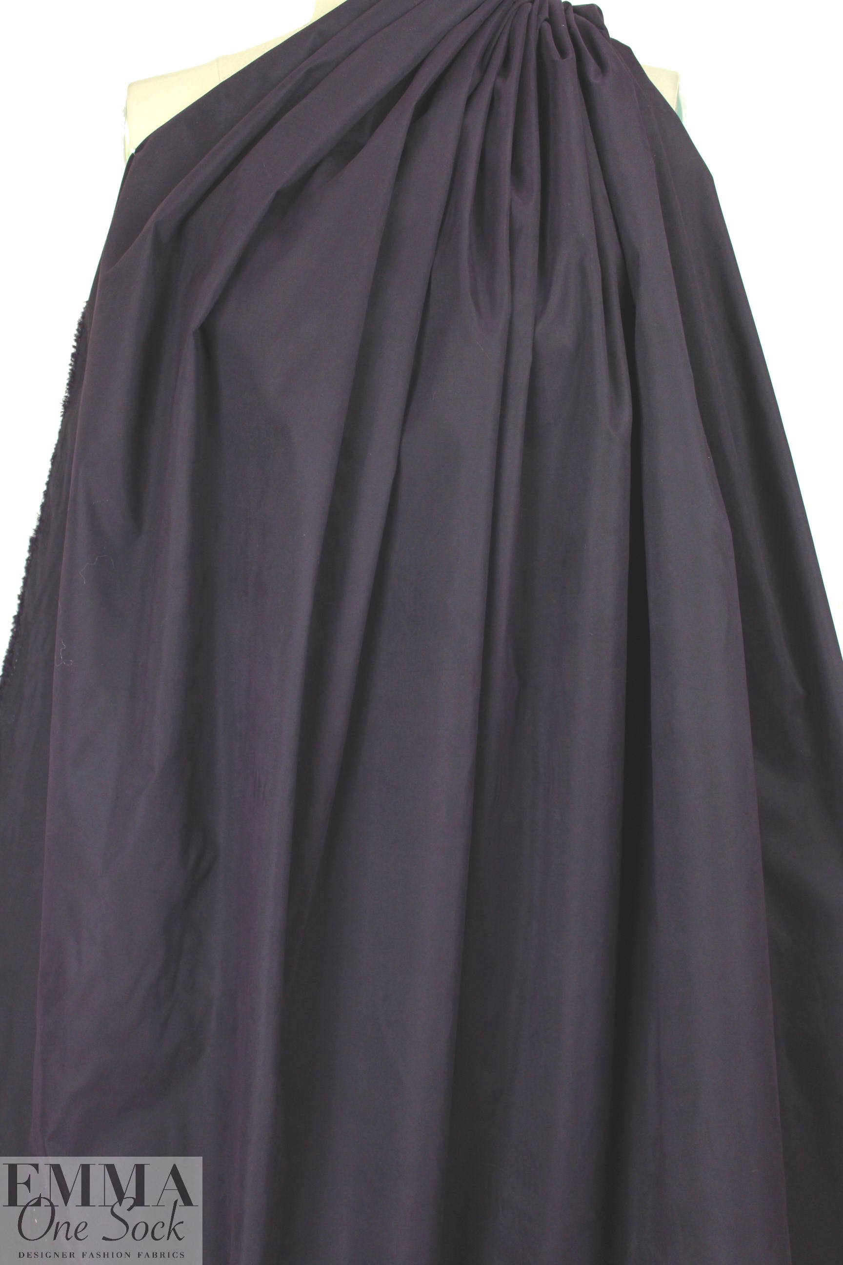NY designer sueded texture rainwear - eggplant 1.25 yds
