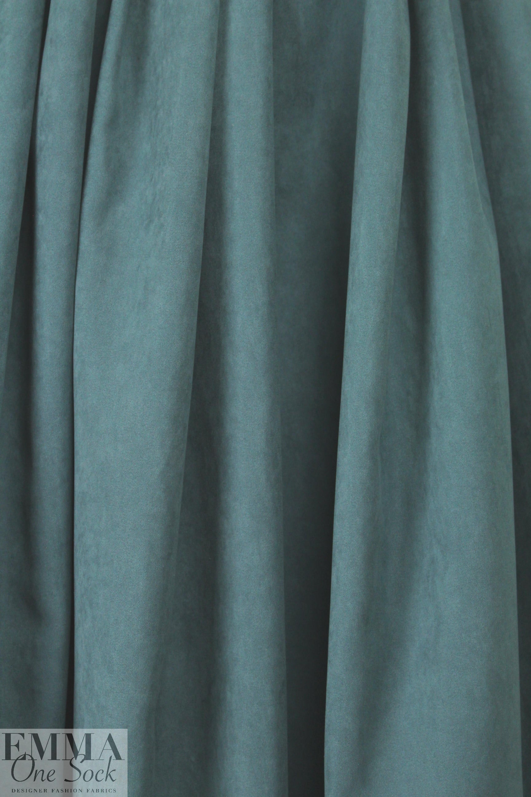 NY designer sueded texture rainwear - dusty teal