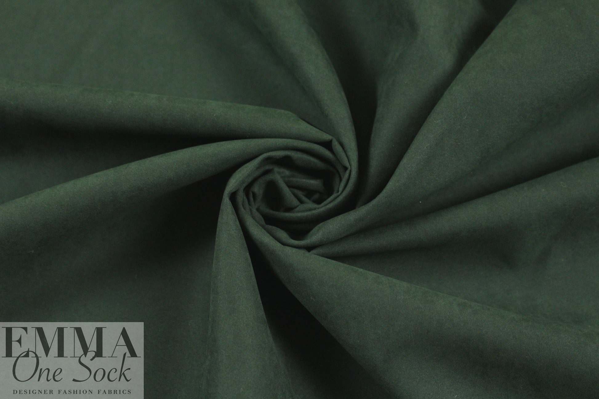 NY designer sueded texture rainwear - forest 1.75 yds