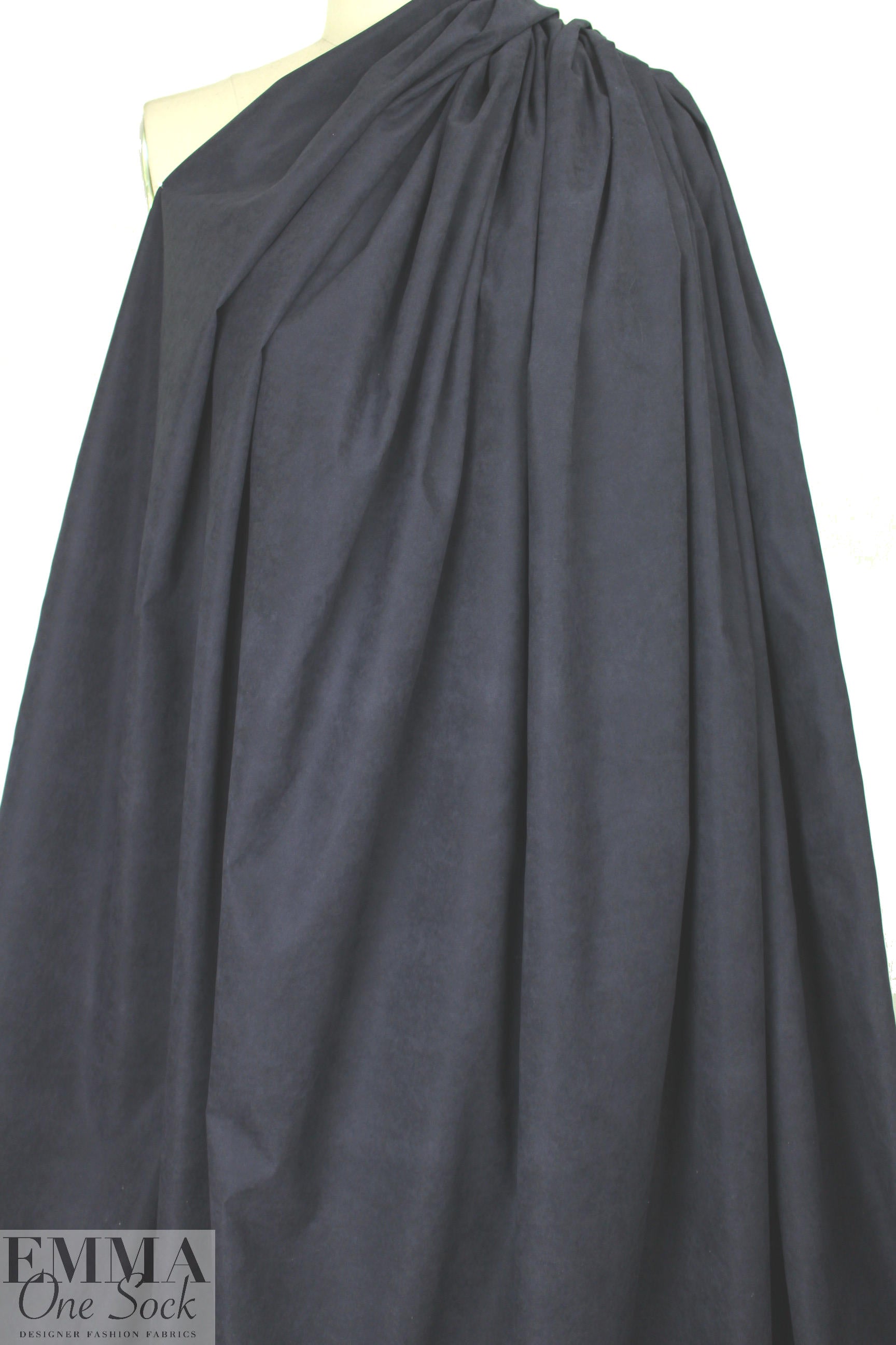 NY designer sueded texture rainwear - midnight