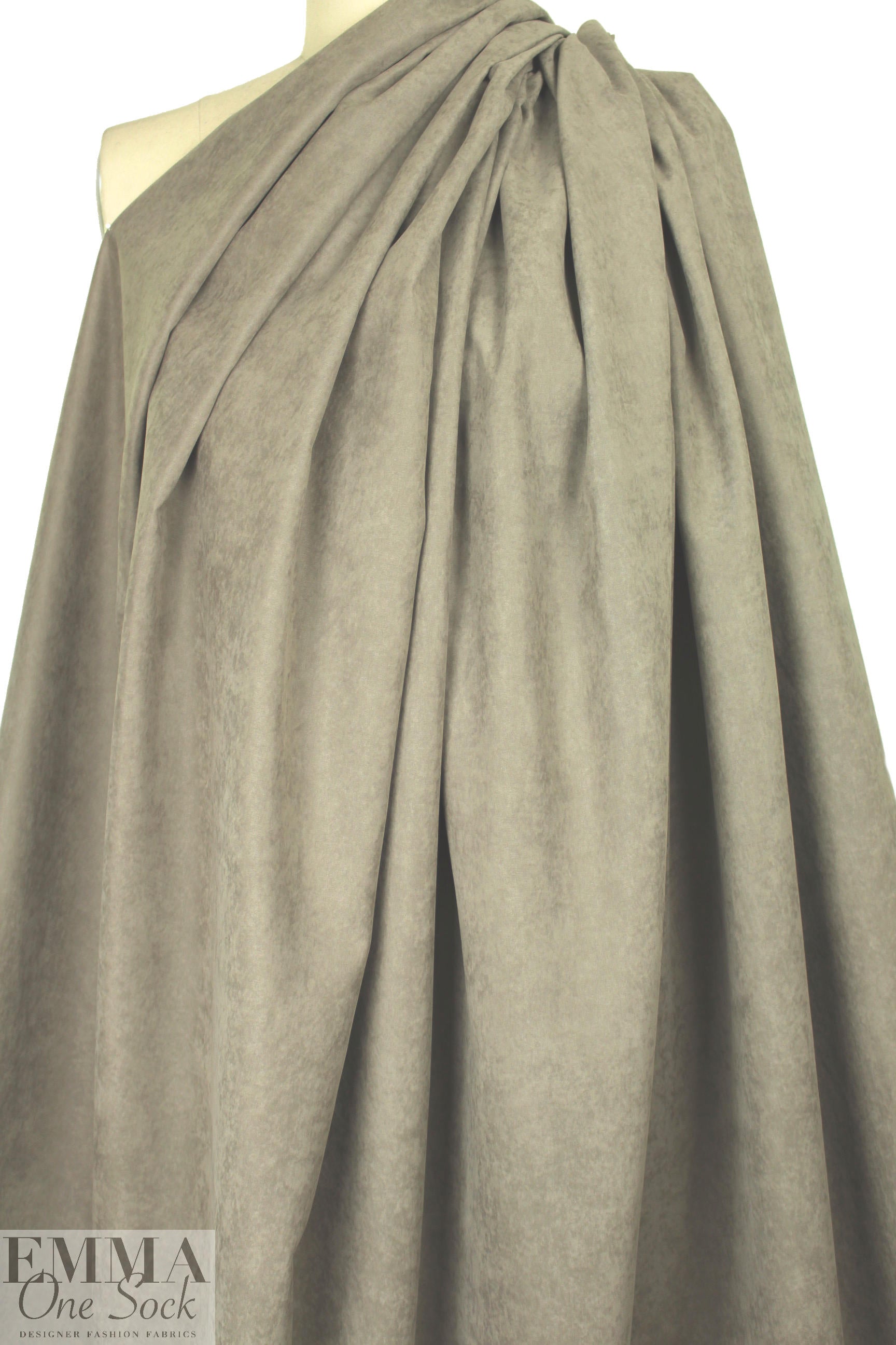 NY designer sueded texture rainwear - taupe