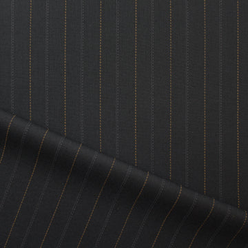 European novelty stripe stretch twill suiting 1.75 yd