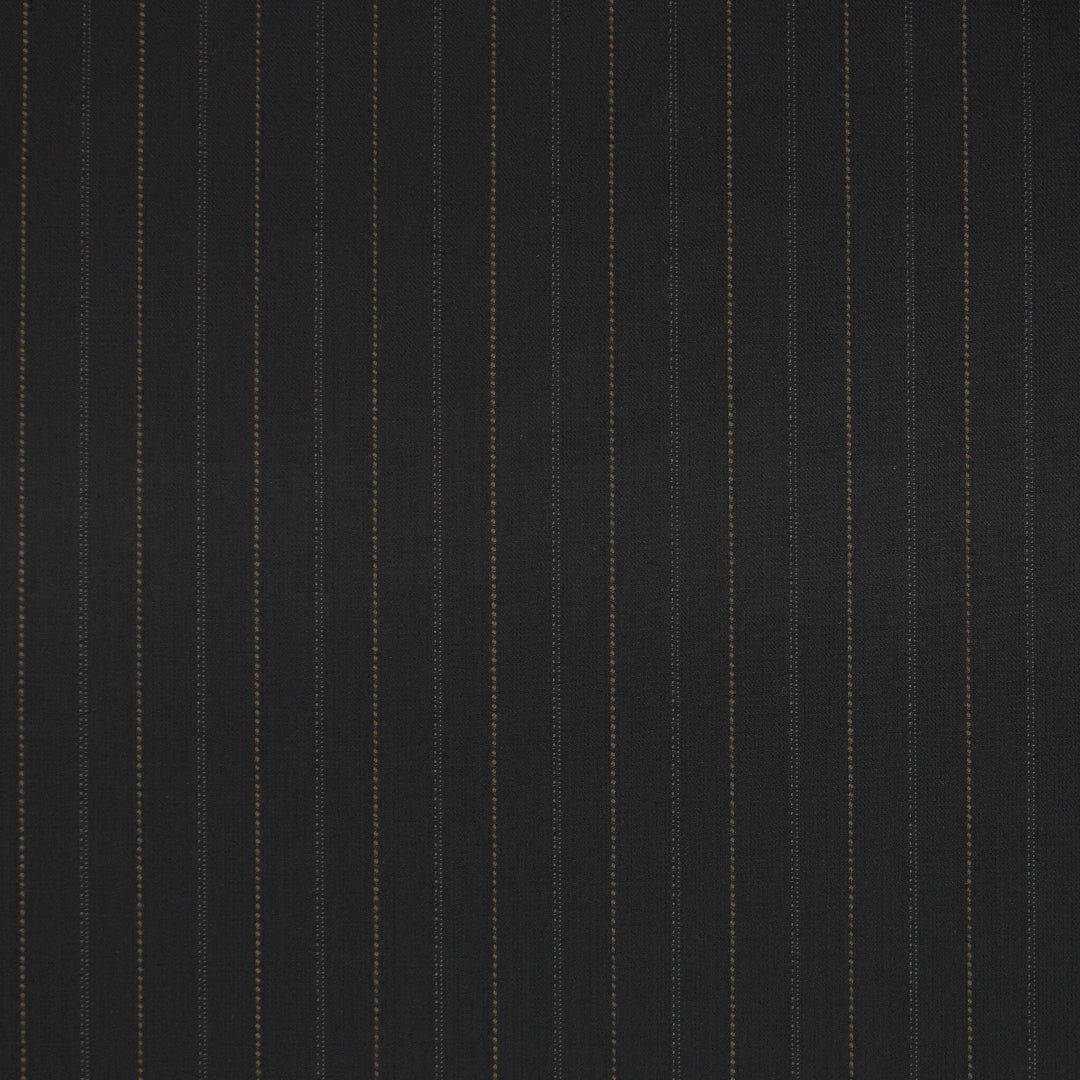 European novelty stripe stretch twill suiting 1.75 yd