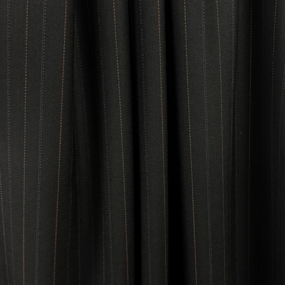 European novelty stripe stretch twill suiting 1.75 yd