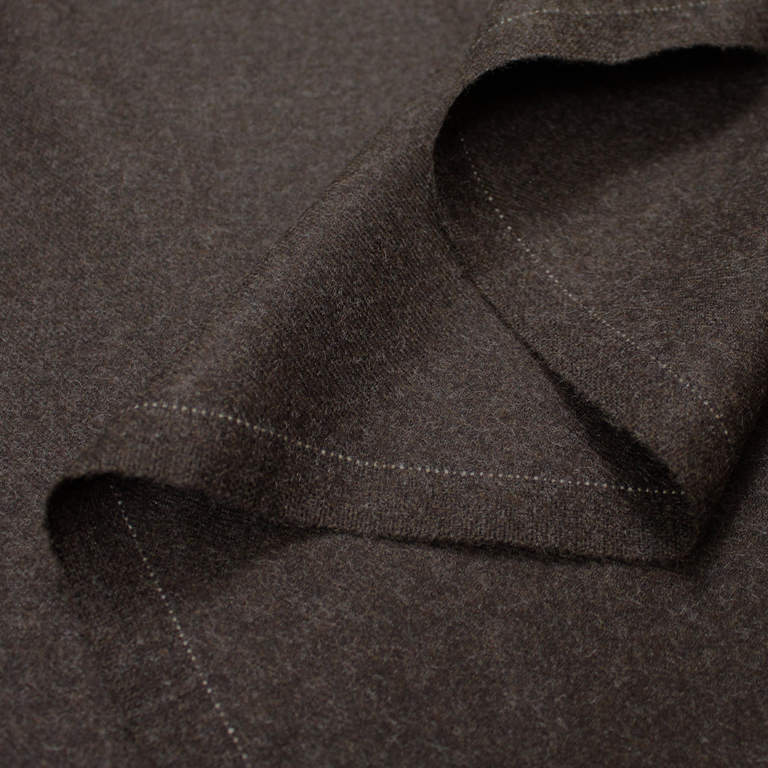 M@x Mara all wool twill suiting - tweedy chocolate 1.8 yd