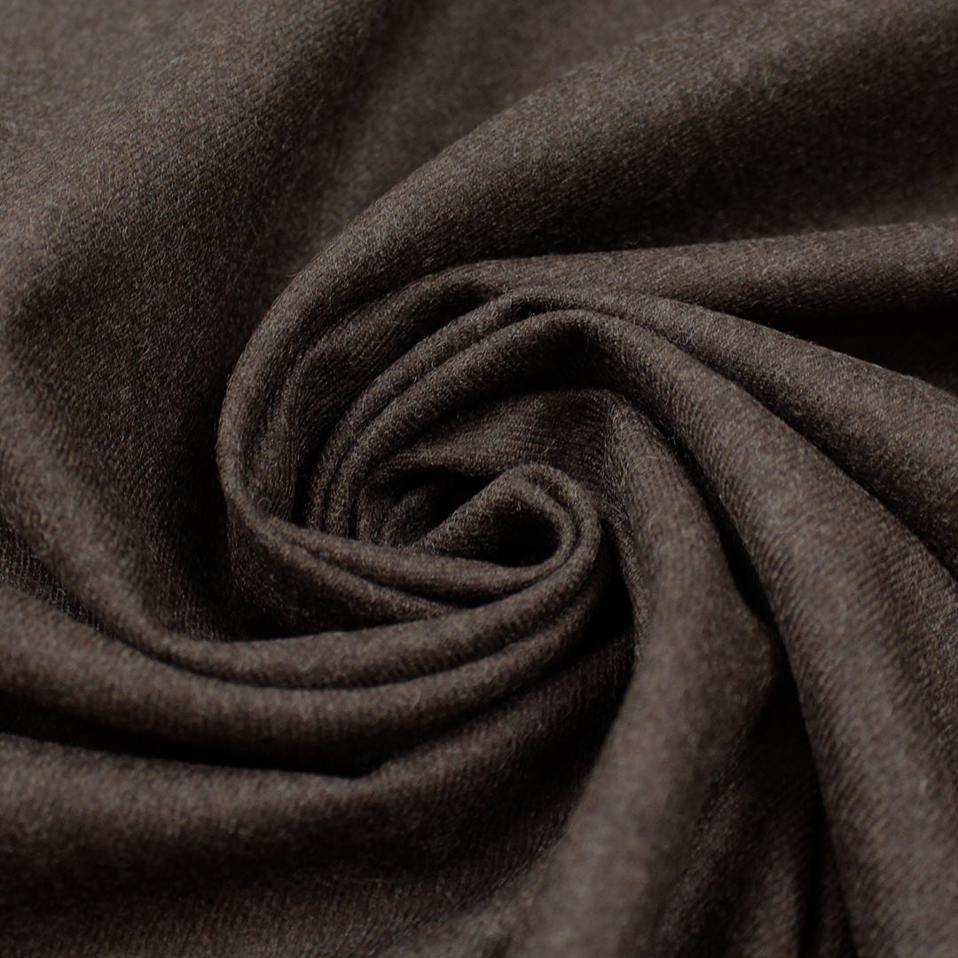 M@x Mara all wool twill suiting - tweedy chocolate 1.8 yd