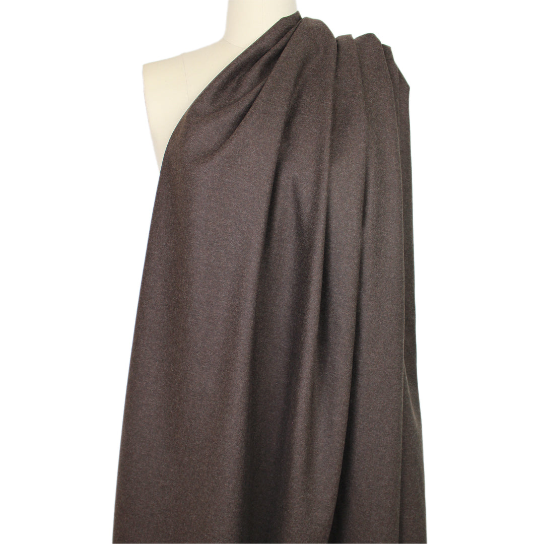 M@x Mara all wool twill suiting - tweedy chocolate 1.8 yd