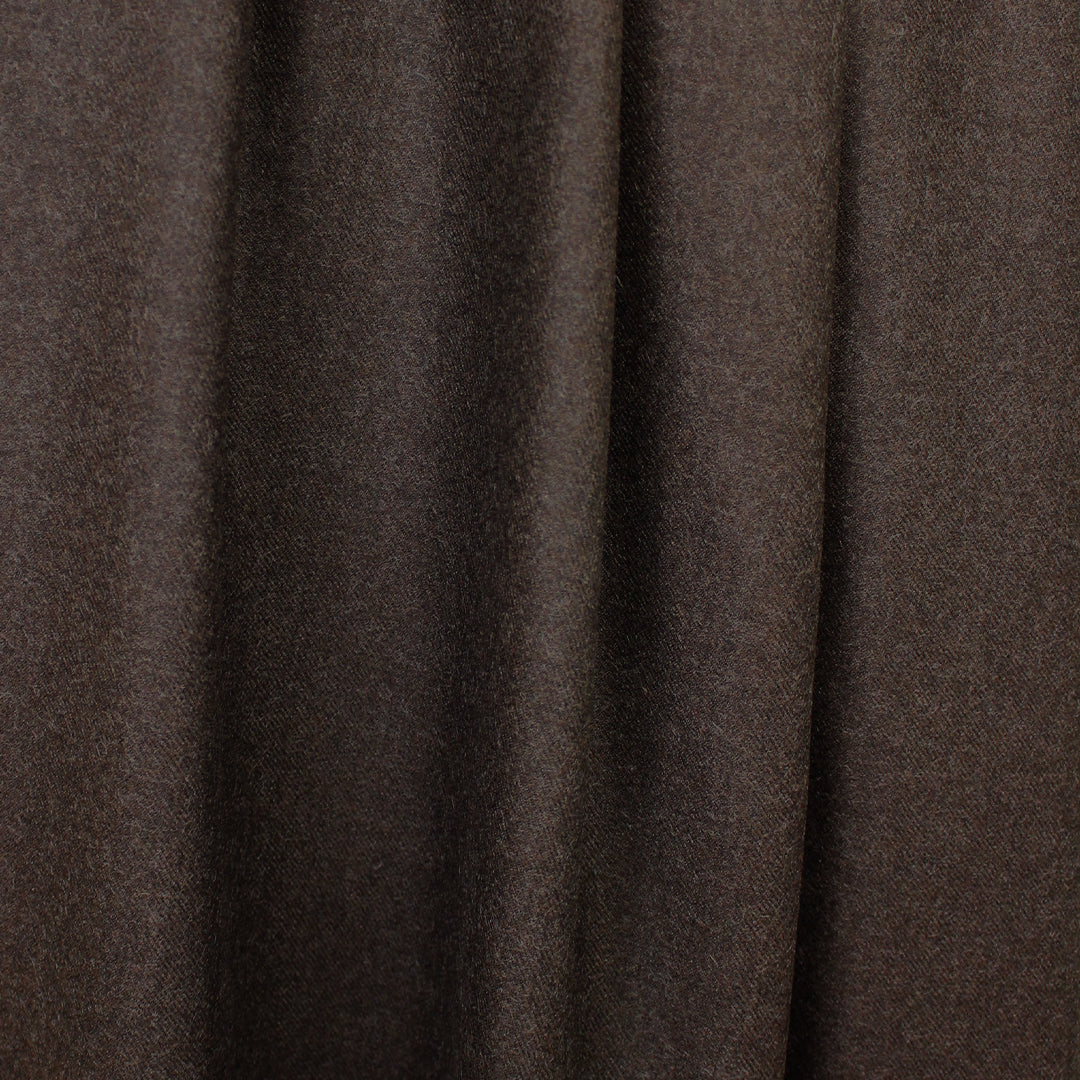 M@x Mara all wool twill suiting - tweedy chocolate 1.8 yd