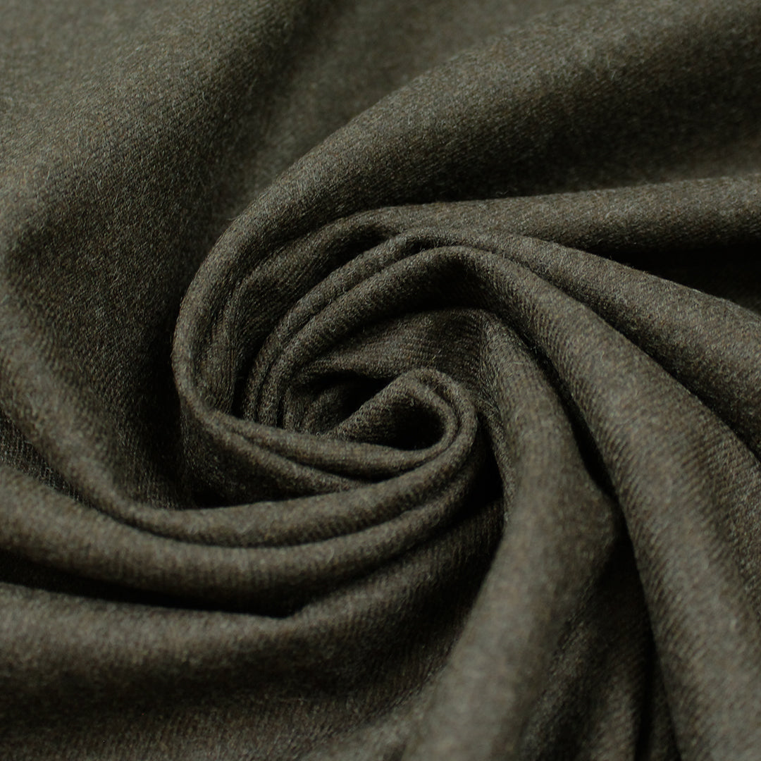 M@x Mara all wool twill suiting - tweedy olive 1.5 yds