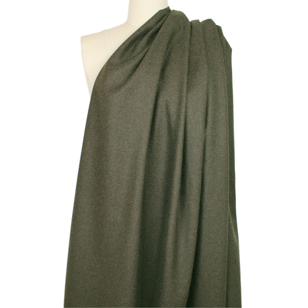 M@x Mara all wool twill suiting - tweedy olive 1.625 yd