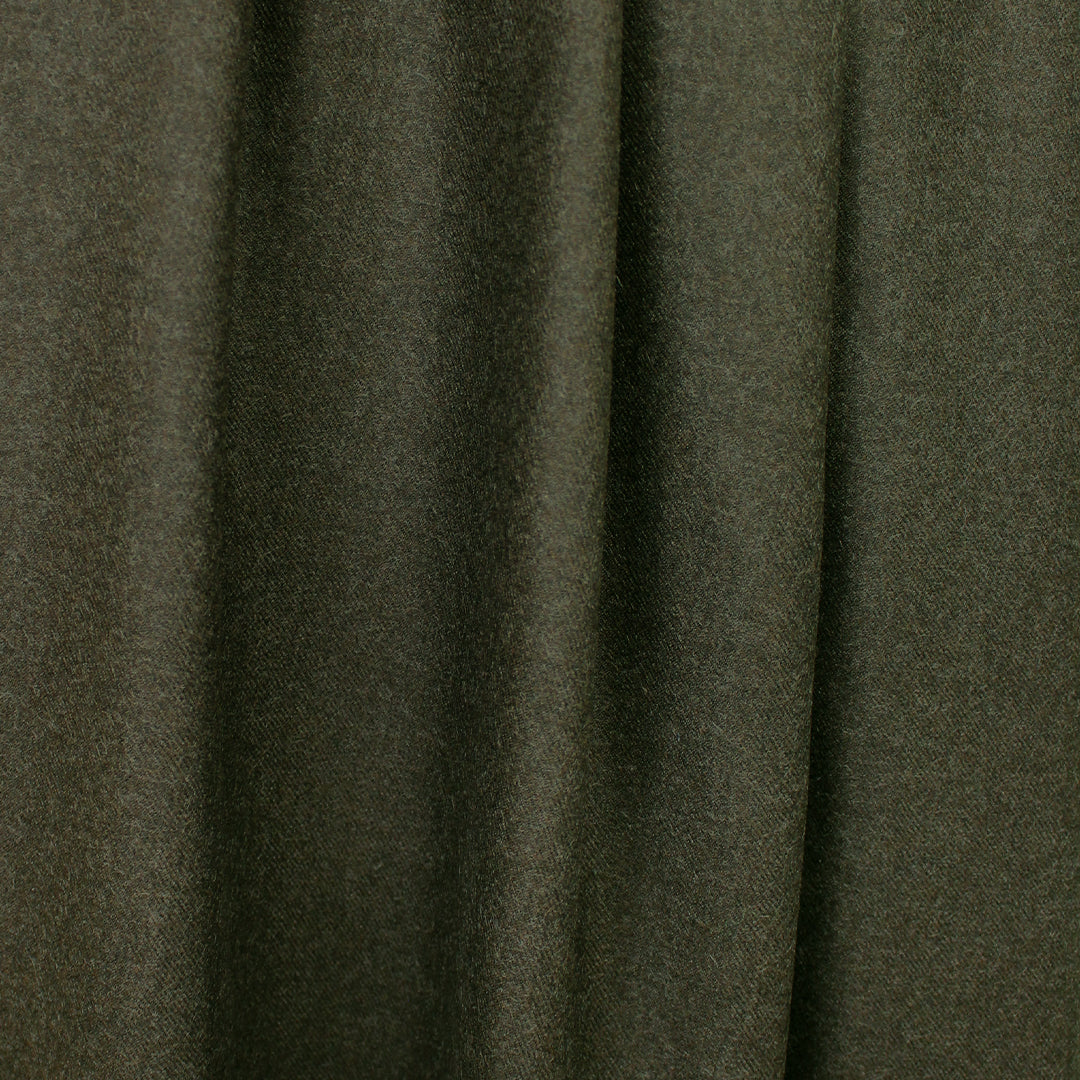 M@x Mara all wool twill suiting - tweedy olive 1.5 yds
