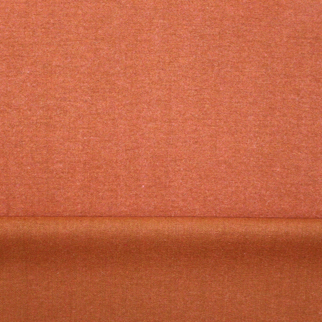 'Montblanc' virgin wool stretch flannel suiting - persimmon