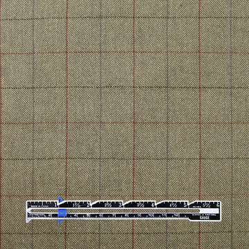 Italian all-wool windowpane chevron twill suiting .875 yds