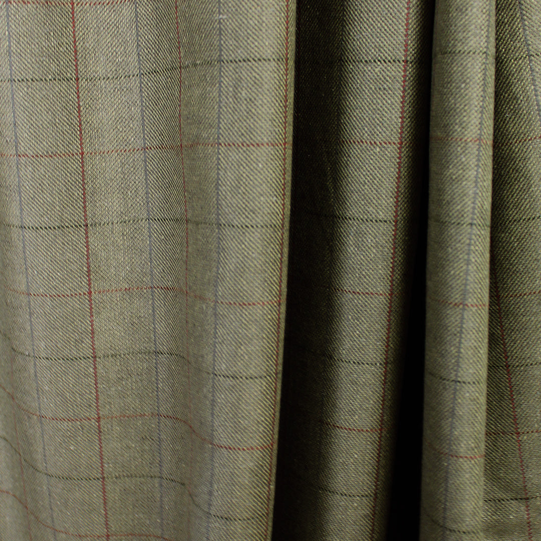 Italian all-wool windowpane chevron twill suiting 1.5 yds